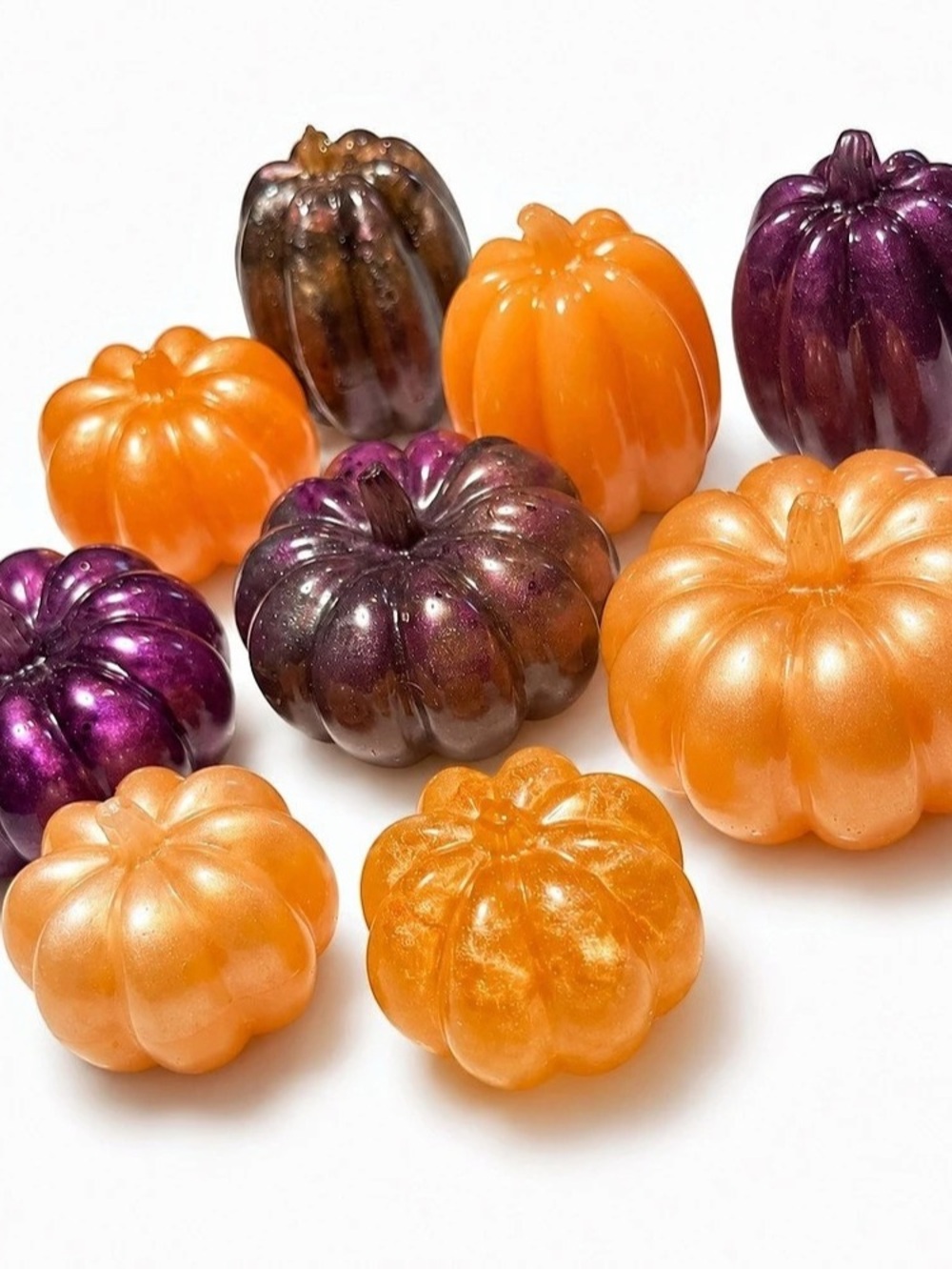 Decorative Pumpkin Collection Orange & Purple